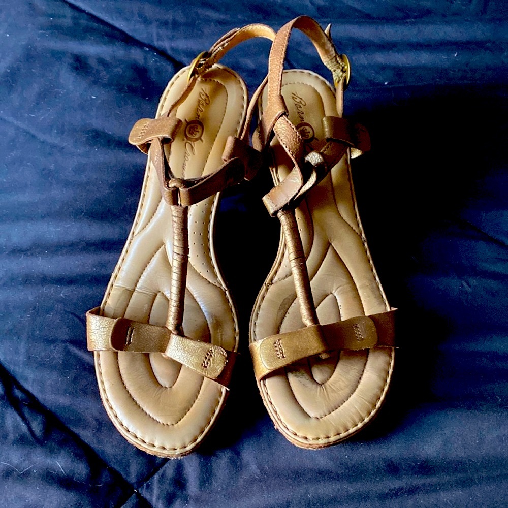 Born gold sandals